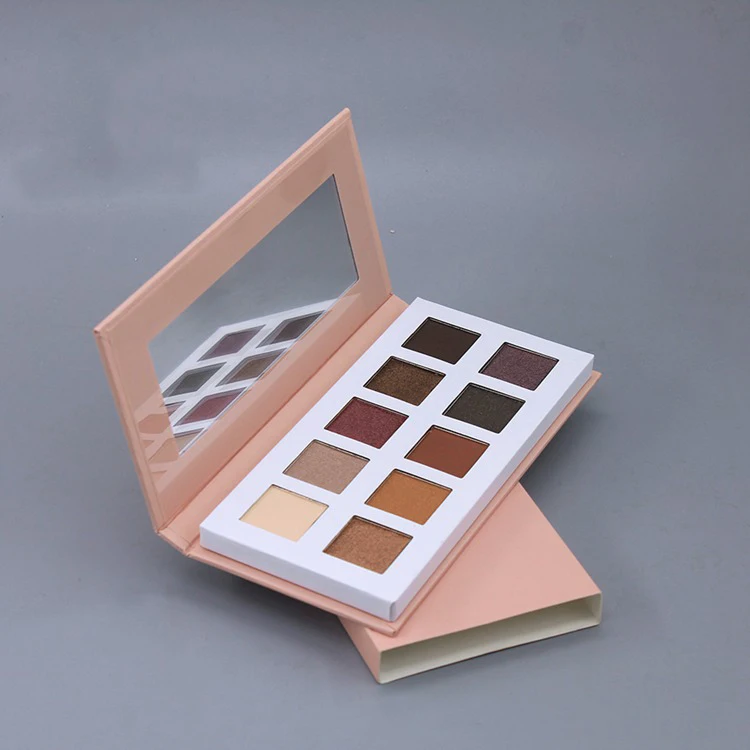 

low moq personal customized vegan bright colored eyeshadow palette plates box