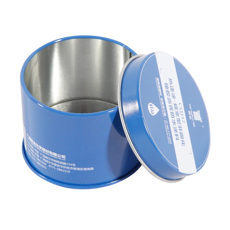Factory Made Oem Custom Design Good Sale Round 2oz Metal Tin For