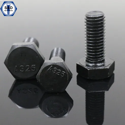 
Hex bolt and nut A325 Bolt Type 1 Black Finish long bolt 