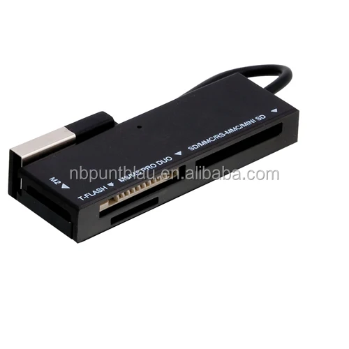 Plastic universal card reader with 2.0 usb hub - ANKUX.COM