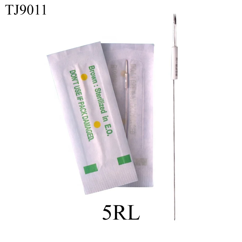 

Popular Tattoo Sterilize Round Permanent Makeup Eyebrow Embroidery Needles for Machine Pen, White;black etc.