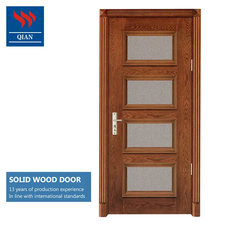 Solid Wood 4 Panel Interior Doors With Frosted Gl Inserts Cd Solid Wood 4 Panel Interior Doors With