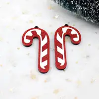 

AC1574-60mm High Quality Acrylic Candy Earrings Christmas Earrings Eco-friendly Laser cut 2.4inches