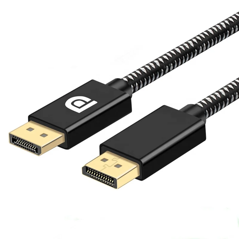 

ULT-unite DisplayPort to DisplayPort Cable Nylon Braided Aluminum Shell 4K@60Hz 2K@144Hz DP 1.2 Cord, Black