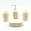 Simple pattern 4pc bathroom sanitary ware home decoration accessories bath set