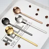 Colorful Gold-plated Small Round Creative 304 Stainless Steel Coffee Spoon for wholesale