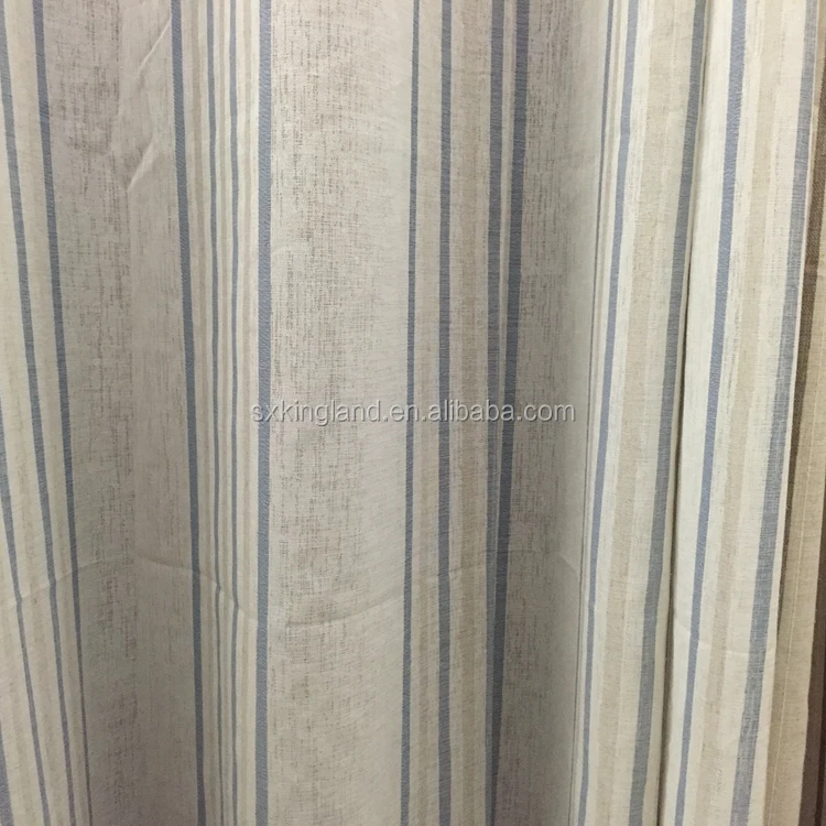 100 Polyester New Designs Stripe Style Sheer Curtain Fabrics For