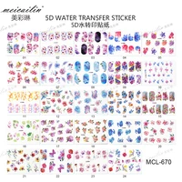 

New 24 designs 5D flower water transfer nail art sticker decals DIY decoration for nail manicure