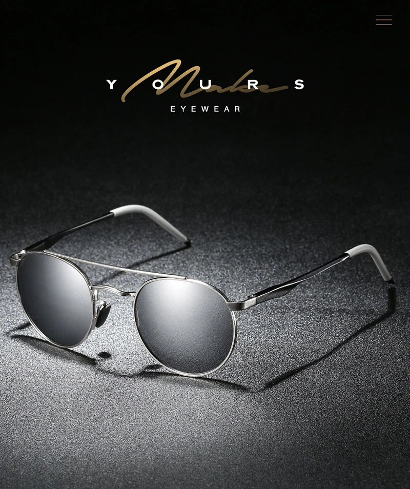 2019 Fashionable Round Designer Glasses Polarized Men Women Sunglasses