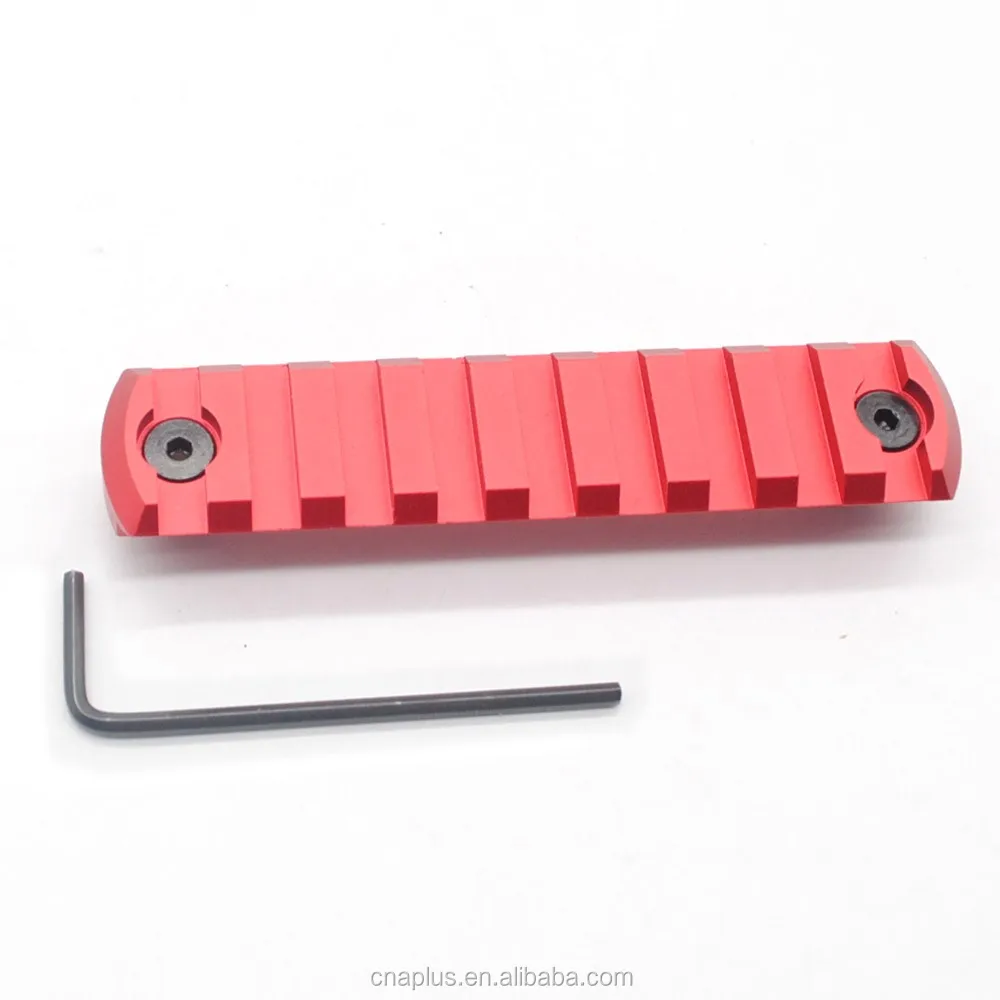 

9 slots 3.83'' Red CNC Aluminum picatinny Rail for KeyMod Handguard rail System