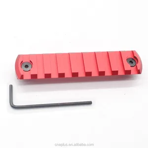 9 slots 3.83'' Red CNC Aluminum picatinny Rail for KeyMod Handguard rail System