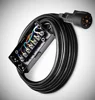Heavy Duty 7 Way Plug Inline Trailer cable Cord with Junction Box 8 Feet, Weatherproof