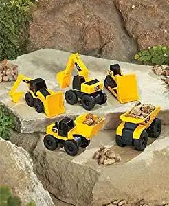 Road Rippers CAT Mini Machine Free-Wheeling Construction Playtime Truck Kit 5 Pack: 1 x Dump Truck, 1 x Wheel Loader, 1 x Excavator, 1 x Bulldozer, 1 x Backhoe