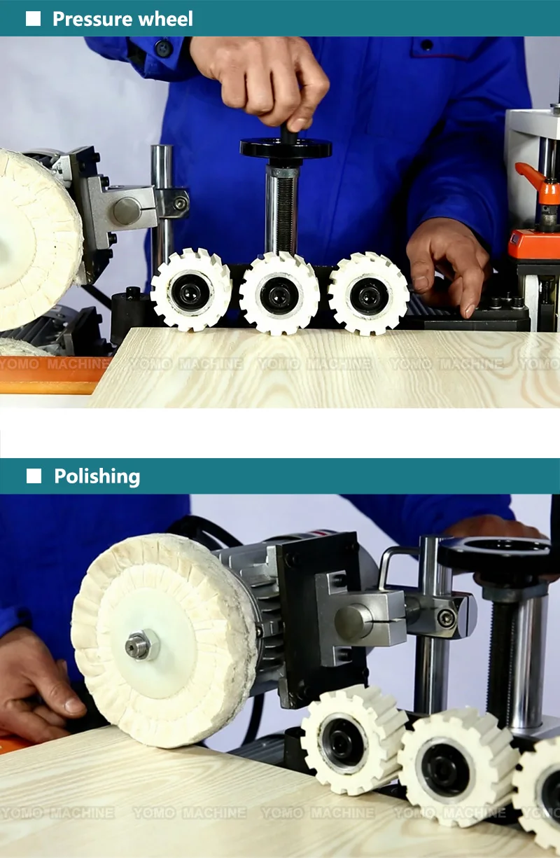 Woodworking Edge Banding Machine With Trimming Cutting Buffing Pvc