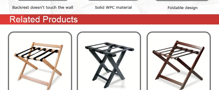 New Stable solid WPC Hotel Luggage Rack