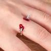 Bending Nail Jewelry Ring Blood Halloween Gift Kids Funny Women Jewelry Resizable Ring