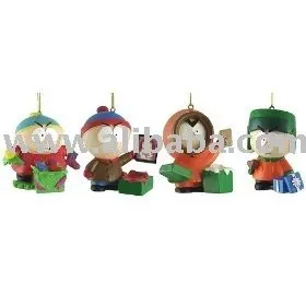 Set Of 4 South Park Characters Kyle Stan Kenny Cartman Christmas