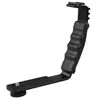 Heavy Duty L Bracket with 2 Hot Shoe Mount for Video LED Light Camera Flash Phone