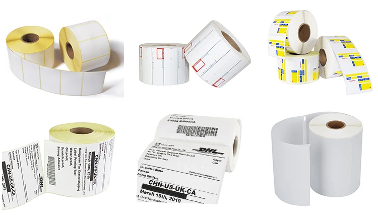 CAOMING 10PCS 60mmx40mm Self-Adhesive Thermal Barcode Label Paper 