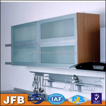 Bingkai Aluminium Dapur Cabinet Pintu Akrilik Dengan Paduan Bingkai Aluminium Dapur Cabinet Pintu Akrilik Dengan Paduan Profil Pegangan Untuk Moderen Desain Kabinet