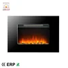 Free Sample Flat Tempered Glass LED Lights Electric Fireplace For Home