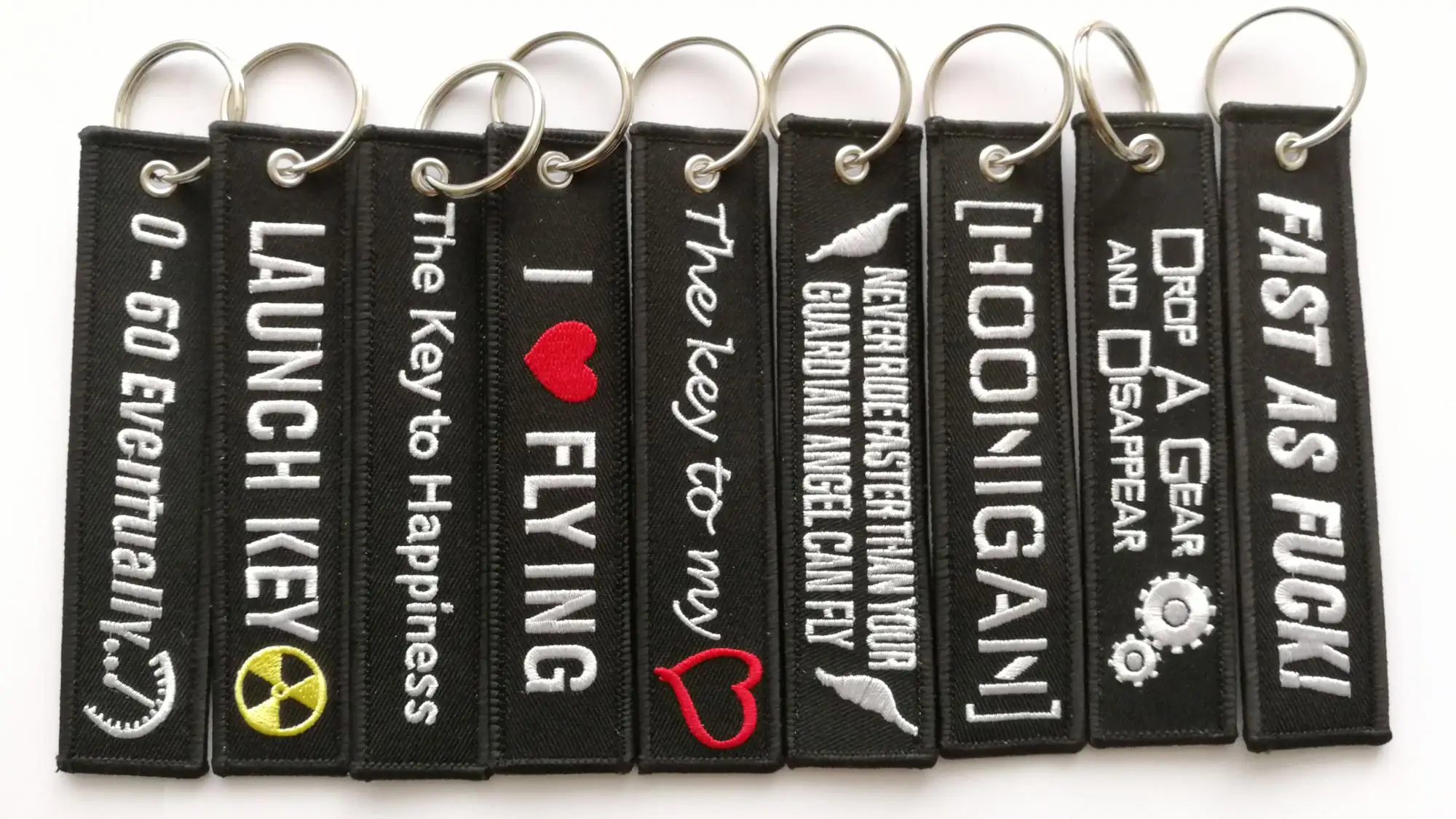 No Minimum Free Sample Good Quality Yiwu Custom Fabric Key Tag Keychain