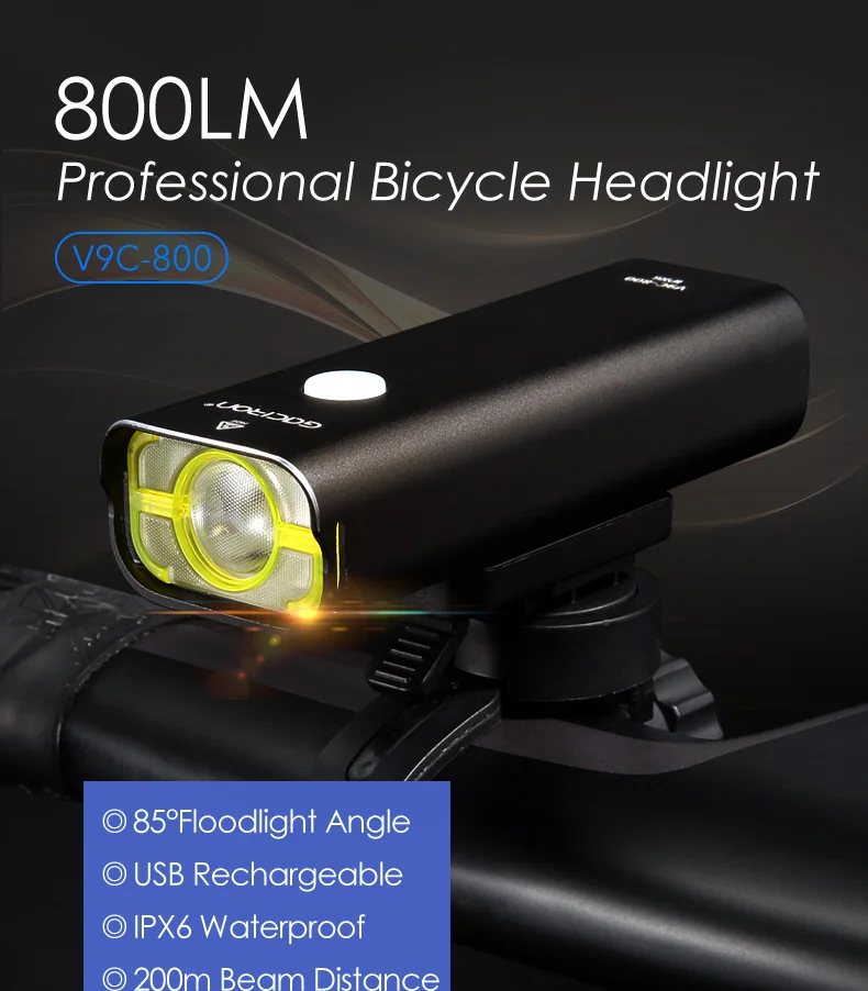bike light with replaceable 18650 battery