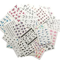 

50pcs/set mixed wholesale flowers sticker nail art water decals