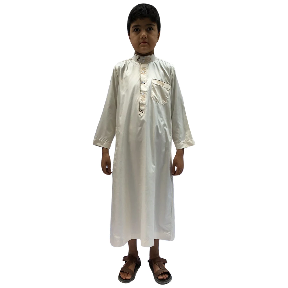 

new style islamic long sleeve colorful kids clothes boys daffah thobe, 8 colors mix