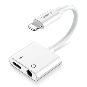 2 1 iPhone Lightning to 3.5mm Audio Charging Splitter