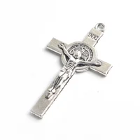 

Wholesale 37mm Alloy Metal Catholic Crucifix Cross Pendant For Rosary