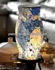 Spring Blue Home Decorative Glass Mosaic Table Lamp with LED Light