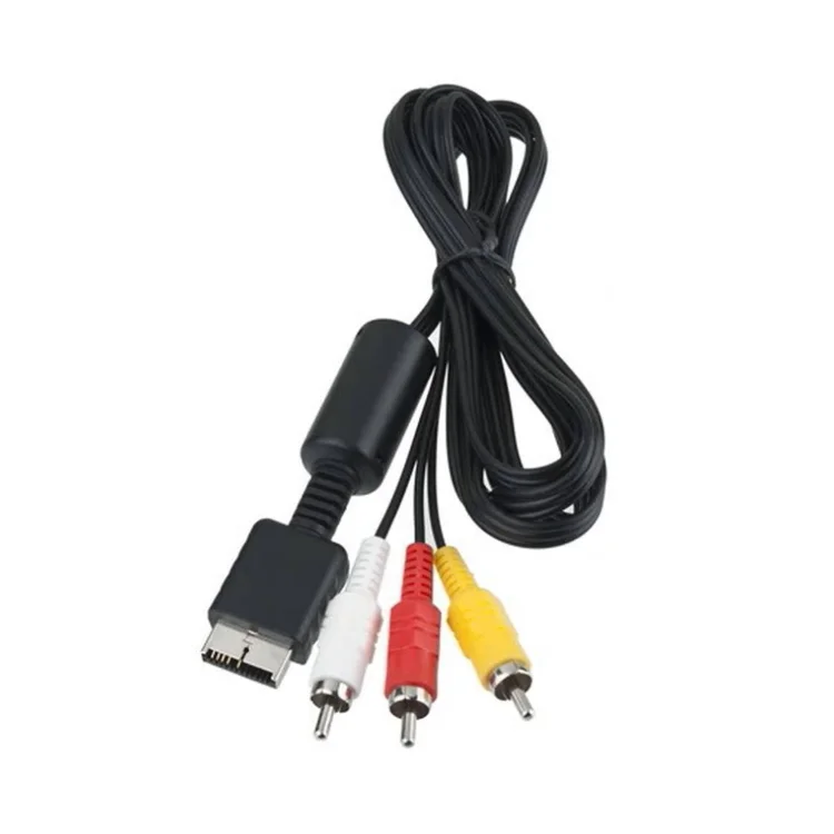 

High quality For PS2 PS3 AV CABLE to RCA Audio Video AV Cable for PS2 Console, Black