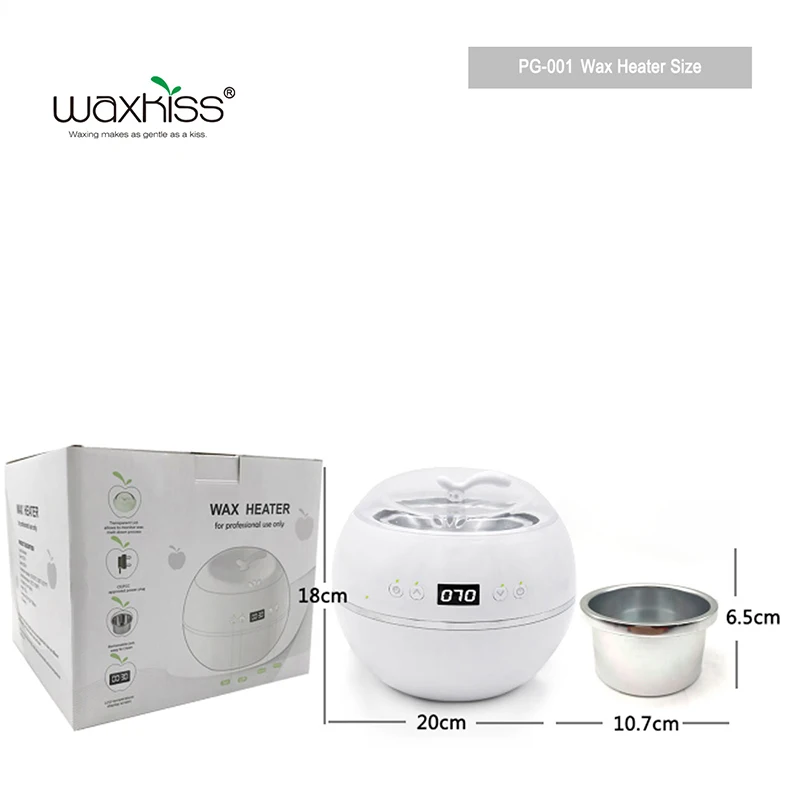 Waxkiss 500cc Digital Control And Digital Display Green Professional Wax Warmer Portable Wax Pot 6367