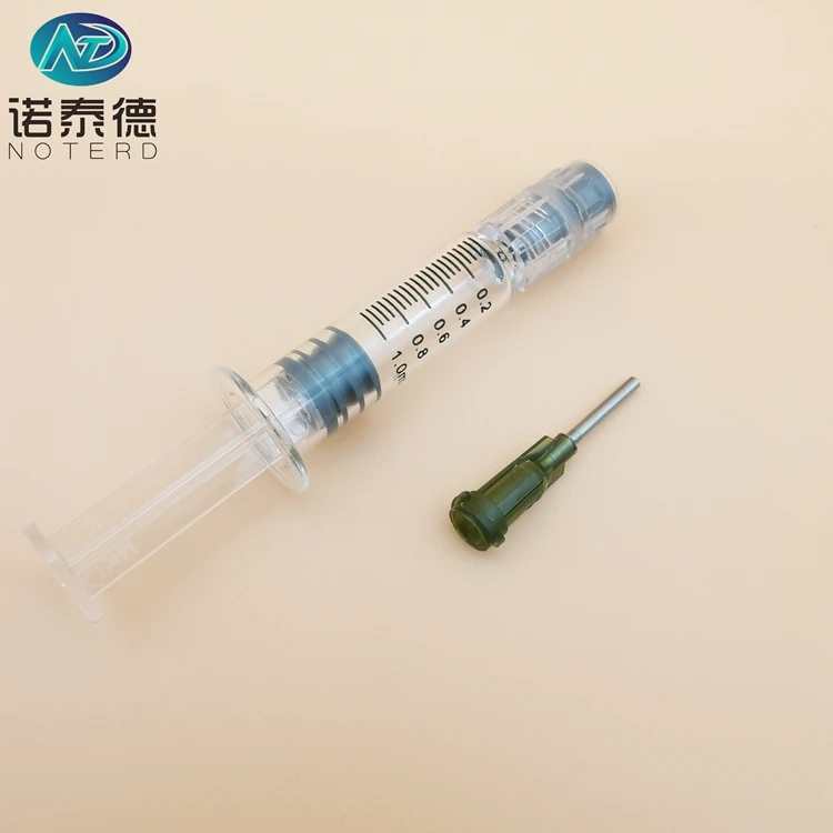 

Custom logo 1ml luer lock cbd oil glass syringe