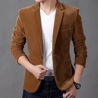 

New design men blazer slim fit suit fashion blazer for men velvet jacket & blazer