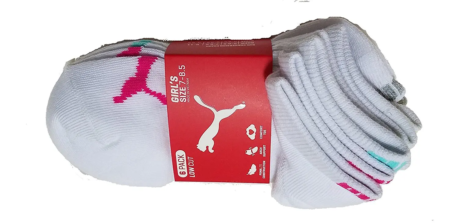 Buy Puma Girls Low Cut Socks (6 Pack 