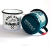 350ml 450ml carbon steel enamel camping mug with rolled rim