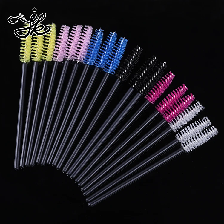 

Disposable Makeup Eyelash Extension Kit Mascara Brush Wands, Pink, white, black, yellow, bule and grey