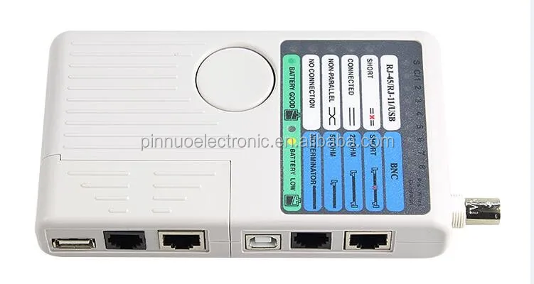 Netzwerkkabeltester 4-in-1 tragbarer LAN Netzwerkkabeltester Remote RJ11 RJ45 USB BNC für UTP STP-Kabel