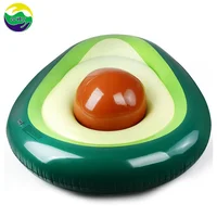 

LC Fun Large Blow Up Summer Beach Swimming Party Lounge Raft Kids Adults Inflatable Avocado Pool Floatie with Ball
