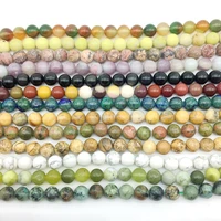 

Natural Loose Stone Beads String Gemstone Perles 4 mm 6 mm 8 mm 10 mm Round For DIY Jewelry Making Lava Bead Crystal Onyx