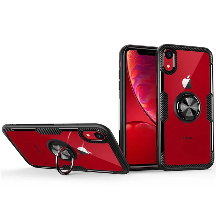 

Magnetic Absorption Phone Case Car Ring Holder Acrylic Cover For Iphone Xr Case For x Xs Xs Max, Multi-color, can be customized