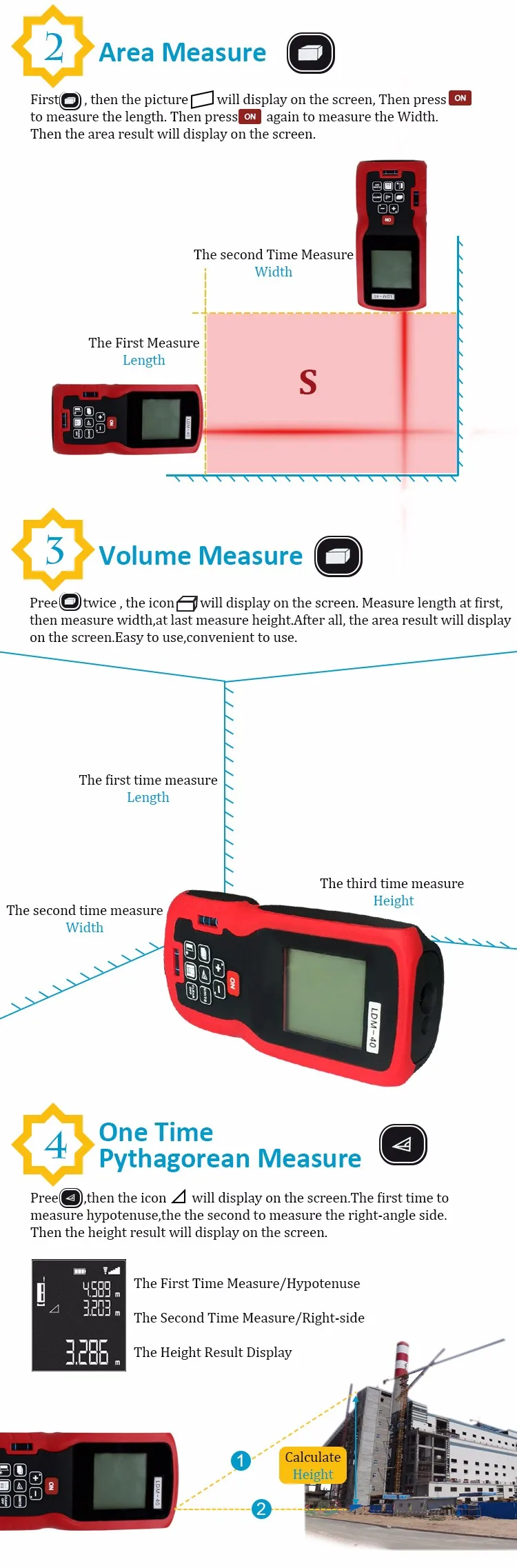 electronic digital laser measurer tape