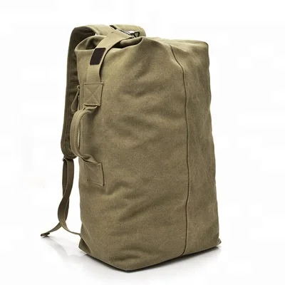 

New large capacity man travel bag mountaineering backpack canvas bucket sport duffel bags, Black,khaki,military green