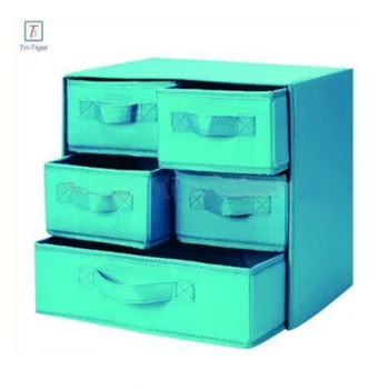 3 Shelf 5 Drawer Underwear Socks Sundries Folding Fabric Drawer