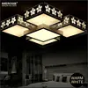 Modern Brief Lampe Printed Flower Square Ceiling Light Home Decoration LED MD2443