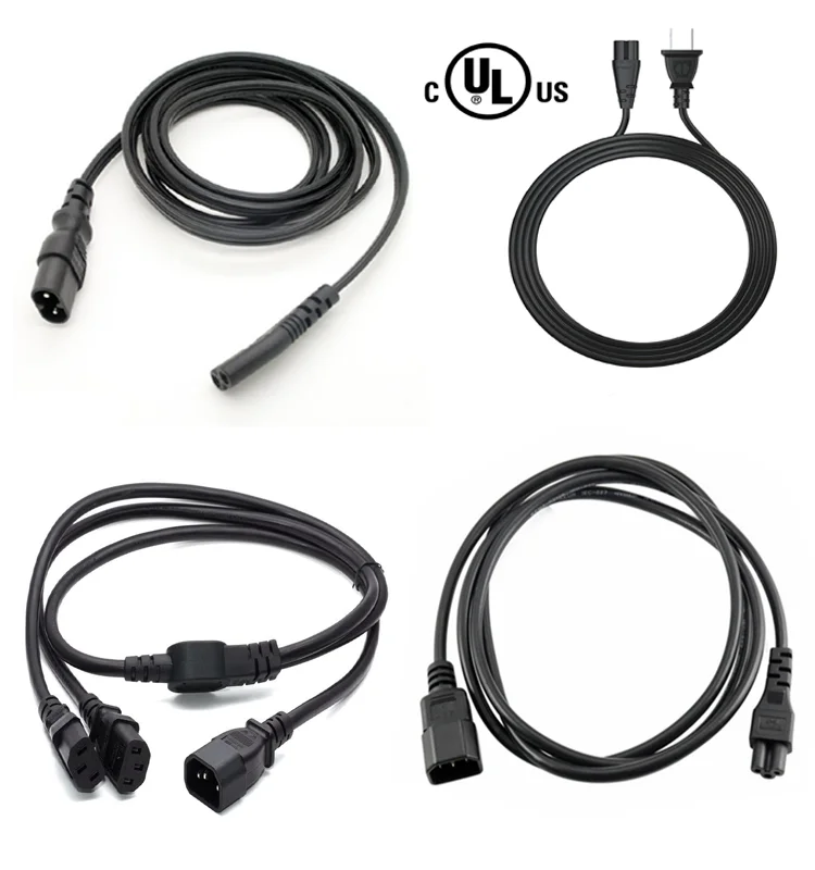 Bulk Heavy Duty Multi Plug Extension Cord/UL Listed Ac Power Cord for