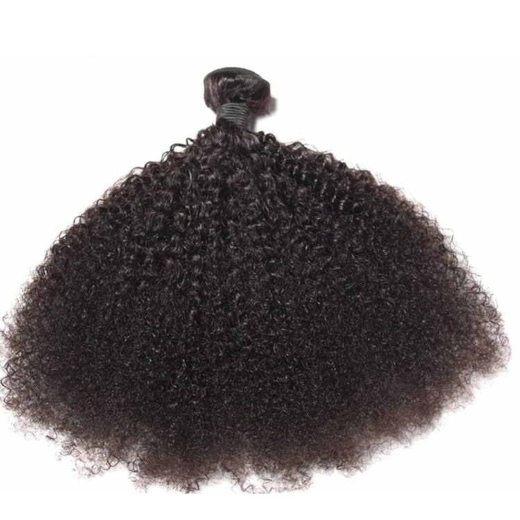 

wholesale black hair products hot sale virgin brazilian afro kinky human hair weave, Natural color 1b