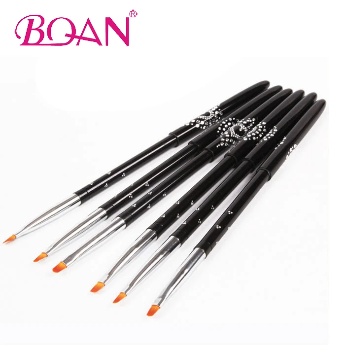 

2014 Best Sale Beautiful Pattern On Metal Handle Nylon Hair Gel Brush with Cap, All colors are available on your request